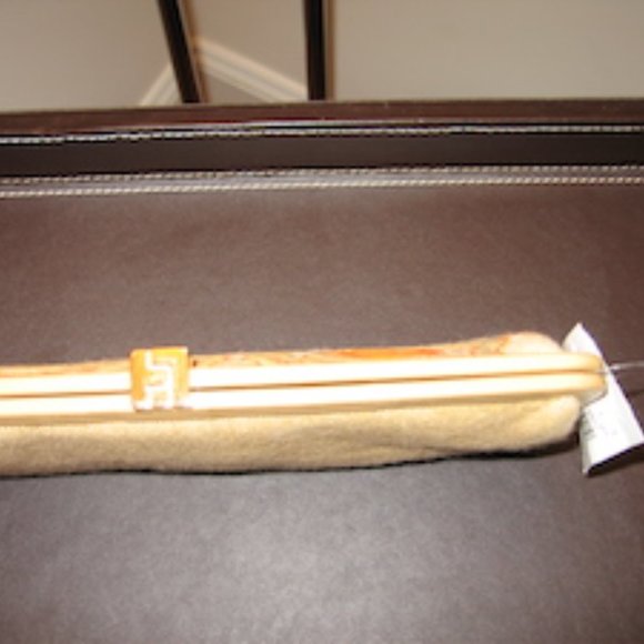 LAMBERSTON TRUEX-TAN & ORANGE LEATHER FLOWER MOTIF - Picture 5 of 6